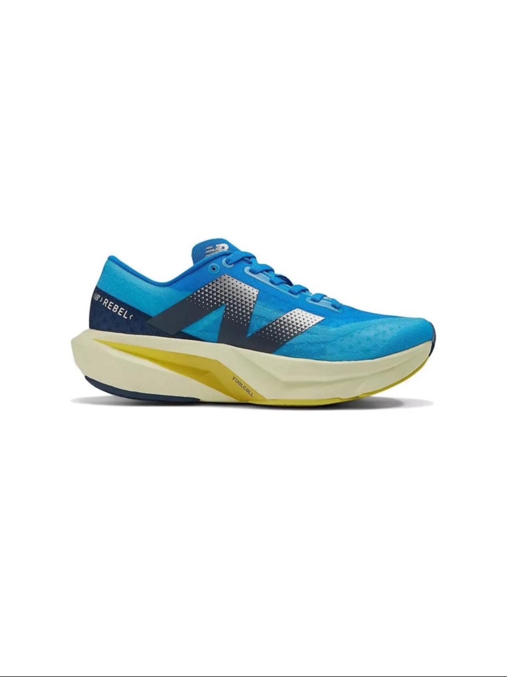 New Balance FuelCell Rebel v4 Women’s Running Shoes Blue Yellow WFCXLB4 Size 7